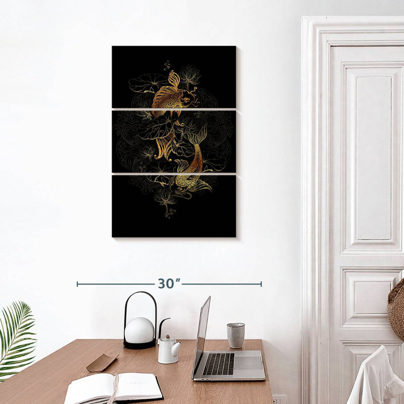 Brampt Golden Koi, 32" H x 20" W