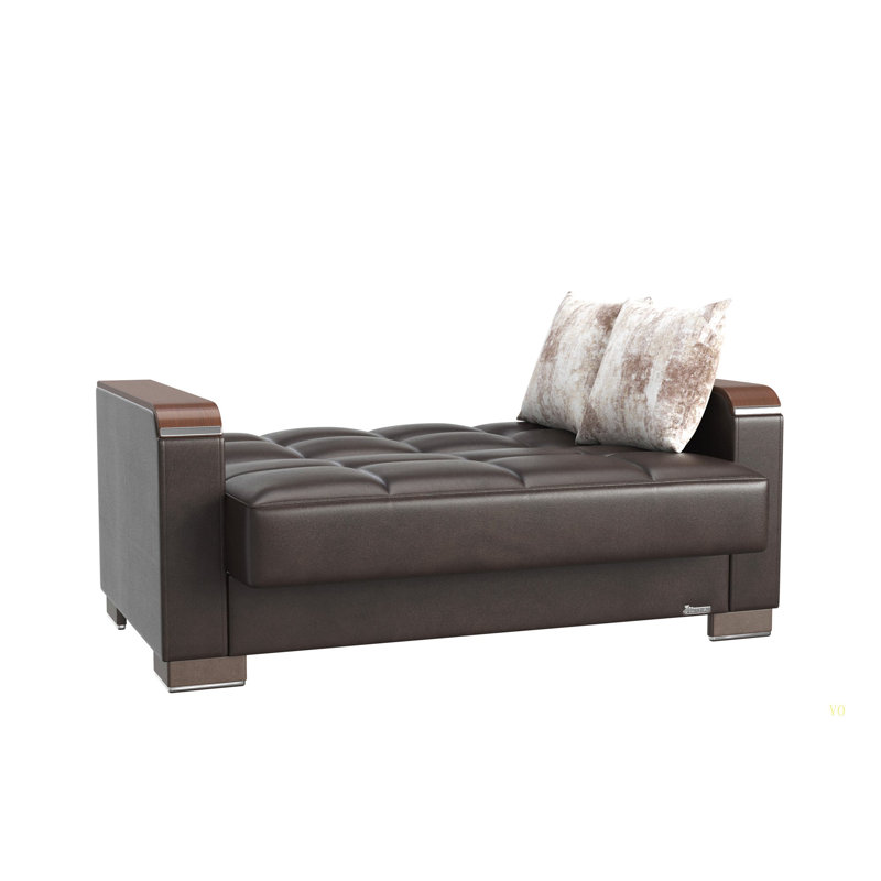 Causeuse rembourrée en bois avec rangement Collection