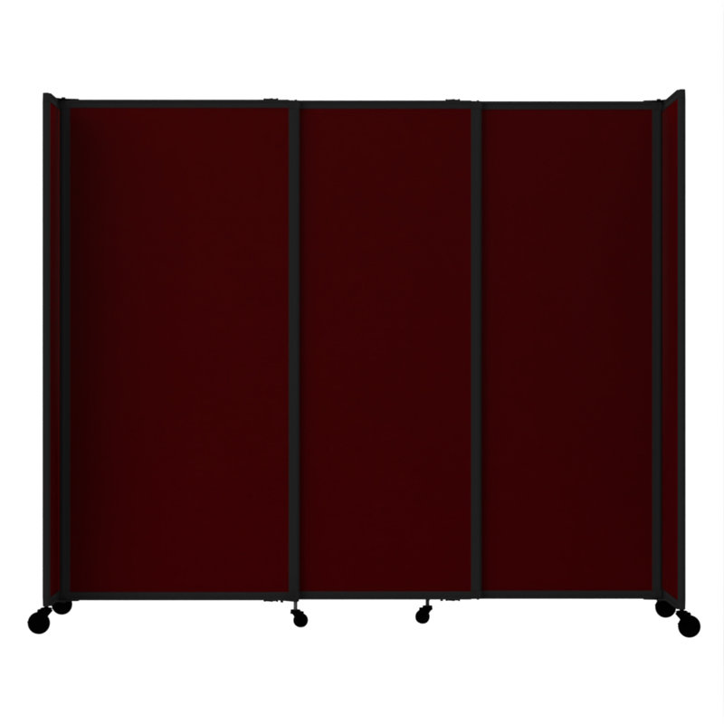 Cloison portative coulissante en tissu StraightWall, H 90 po x l 186 po x P 1 po, Canneberge