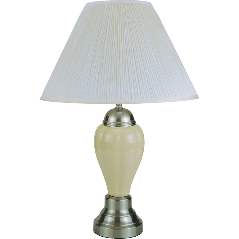 Lampe de table artisanale élégante 1Pc, Yellow, Blanc