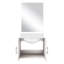 Meuble-lavabo de 24 po de largeur avec comptoir en quartz teinté et miroir - armoire de comptoir blanche lustrée de 22 po-1492555389