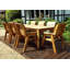 Finney 8 - Person Wood Patio Dining Set with Rectangular Table , Cushions Included-382501784