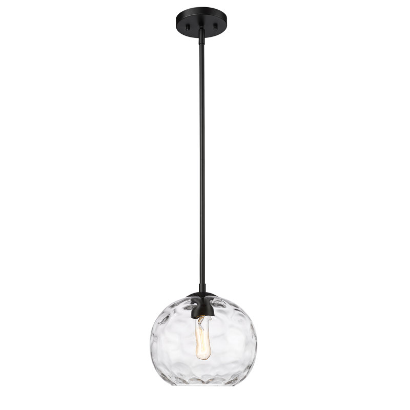 Luminaire suspendu simple noir mat à 1 lumière Jemnice
