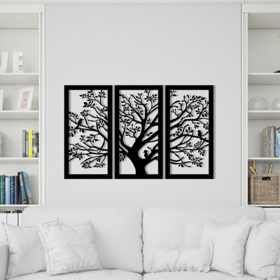 Decorative Metal Wall Accessory, Black, 40.6 x 25.6 inches | 100% Metal Construction, Thickness: 0.05 inches | Stylish Home Décor for Living Room, Office & Entryway | Durable & Eye-Catching Design