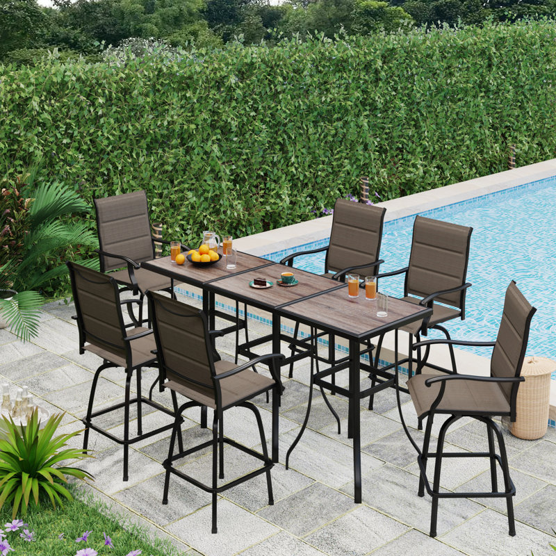 Alyne 6 - Person Patio Dining Set with Square Table