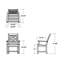 Ensemble repas pour 6 personnes avec table rectangulaire Chinoiserie-95992146