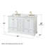 Ensemble de meuble-lavabo double 60 "avec miroir Deborah-23113260-97739022