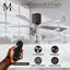 60" Irene 5-Blade Hugger Ceiling Fan with Wall Remote-1087667332-1087667378-1087667387