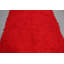 Tapis rouge turc d'inspiration rétro Oushak Tulu, parfait pour un décor de chambre à coucher avec une texture douce