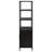Kenneth Black 3-Shelf Radio Weave Accent Cabinet-1394946467