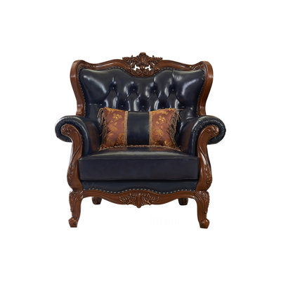 Fauteuil en cuir massif American