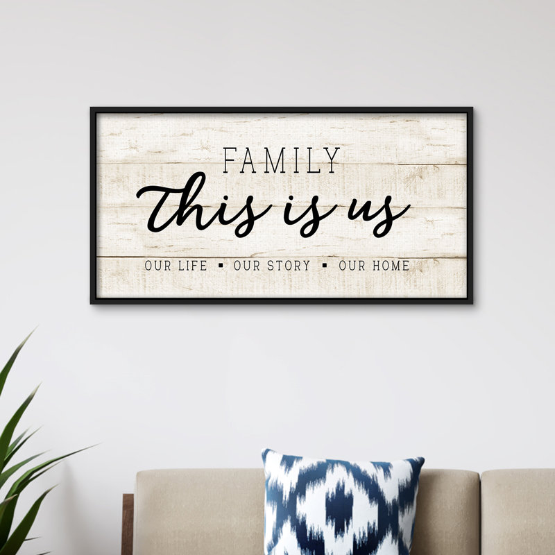 This is us by CAD Designs - Reproduction d'art textuel sur toile encadrée