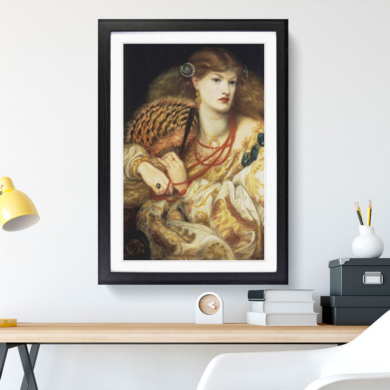 Monna Vanna by Dante Gabriel Rossetti - Picture Frame Painting, 48cm H x 36cm W x 2cm D, Black