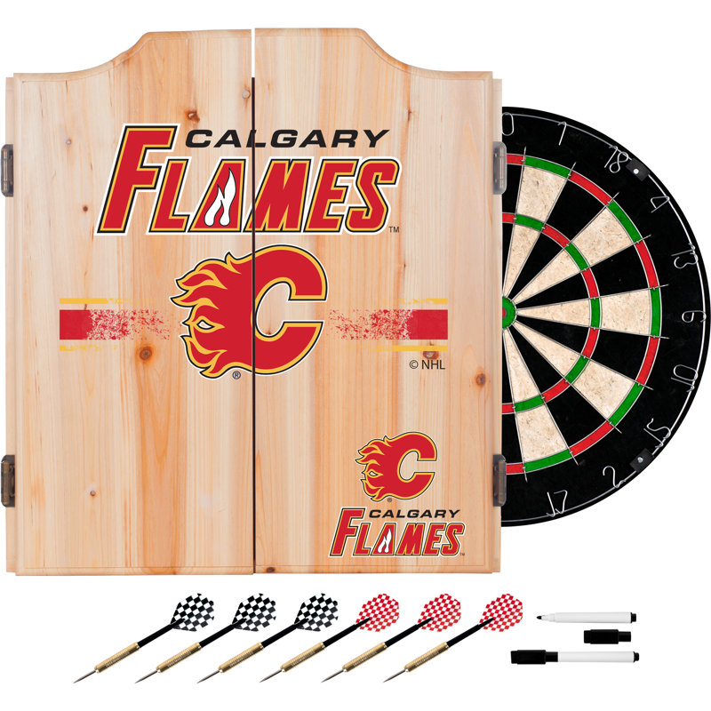 Ensemble de jeu de fléchettes NHL Logo, Calgary Flames