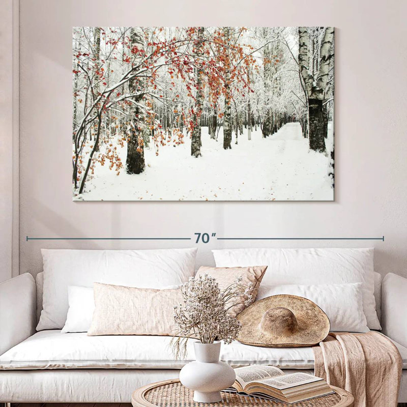Alvord Frosty Birch Forest, H 34 po x l 51 po