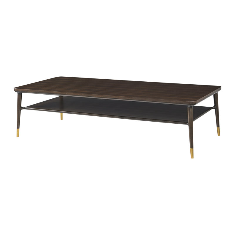 Stratton Street Round Marble Top Coffee Table, Fumed, 17" H x 64" W x 30" D