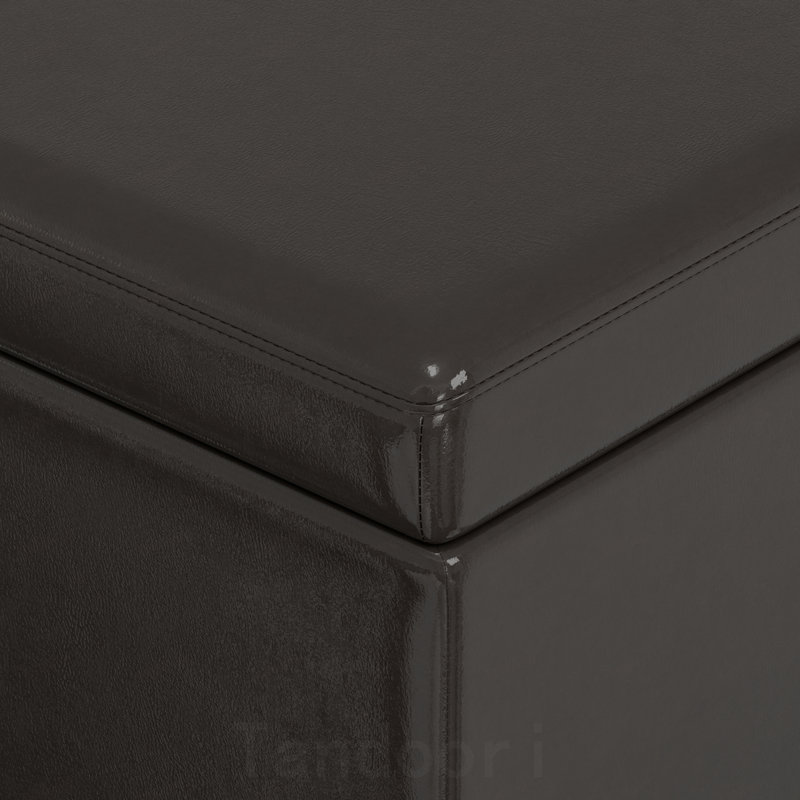 Très grand banc repose-pieds avec rangement, Brun
