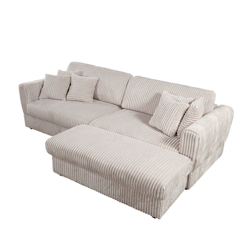 Canapé modulaire surdimensionné 105 po Forand, Blanc ancien