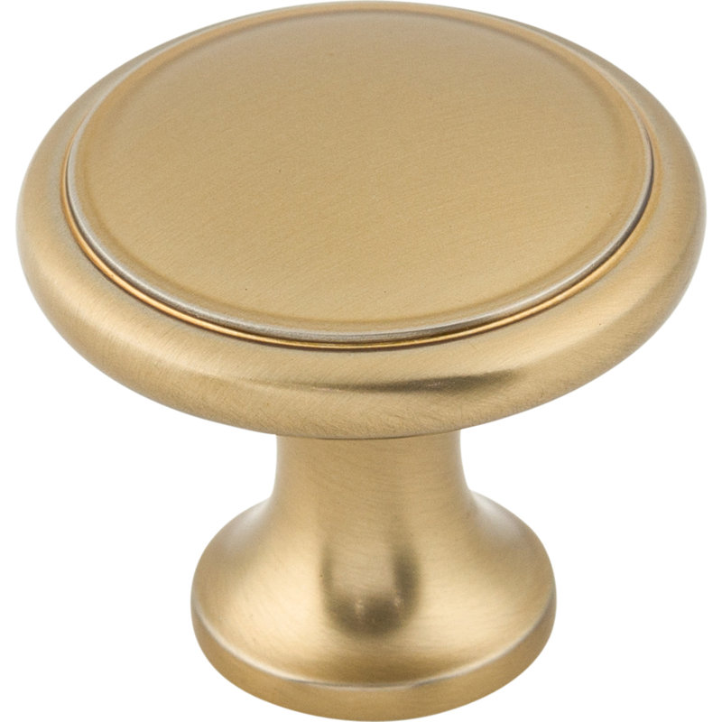 Nouveau Ringed 1 1/8" Diameter Mushroom Knob, Honey Bronze