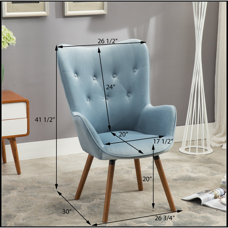 Fauteuil d'appoint Doarnin, Bleu