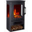 Cambridge 3 Panel Freestanding Electric Fireplace in Black
