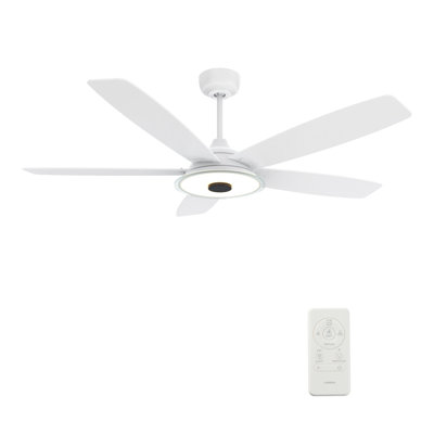 Journey 52-inch Indoor/Outdoor Smart Ceiling Fan, Dimmable LED Light Kit & Remote Control, Works with Google Assistant, Amazon Alexa, and Siri Shortcuts.