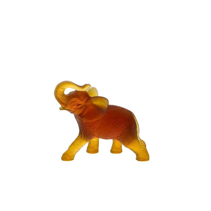 Animal Universe Elephant Figurine, Amber