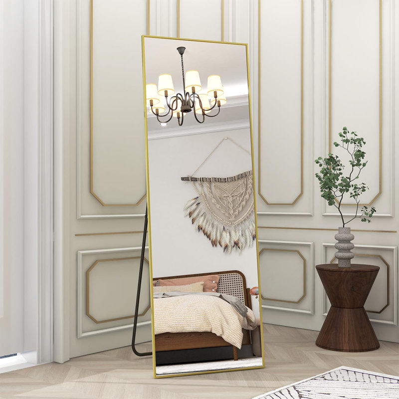 Miroir de plancher pleine longueur FL, Doré, 61.42" x 20.87"