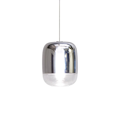 Gong 2 - Light Matt Silver LED Cluster Pendant