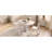 Rustic 5-Piece Extendable Dining Table Set Round Trestle Table and 4 Cross Back Dining Chairs for Kitchen, Dining Room, Gray