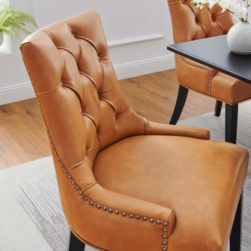 Chaise parsons rembourrée Regent, Brun clair, 1