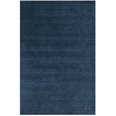 No-Shedding Hand Loomed Gabbeh Rug, 100% Wool, Solid Color, Fade & Stain Resistant, Durable