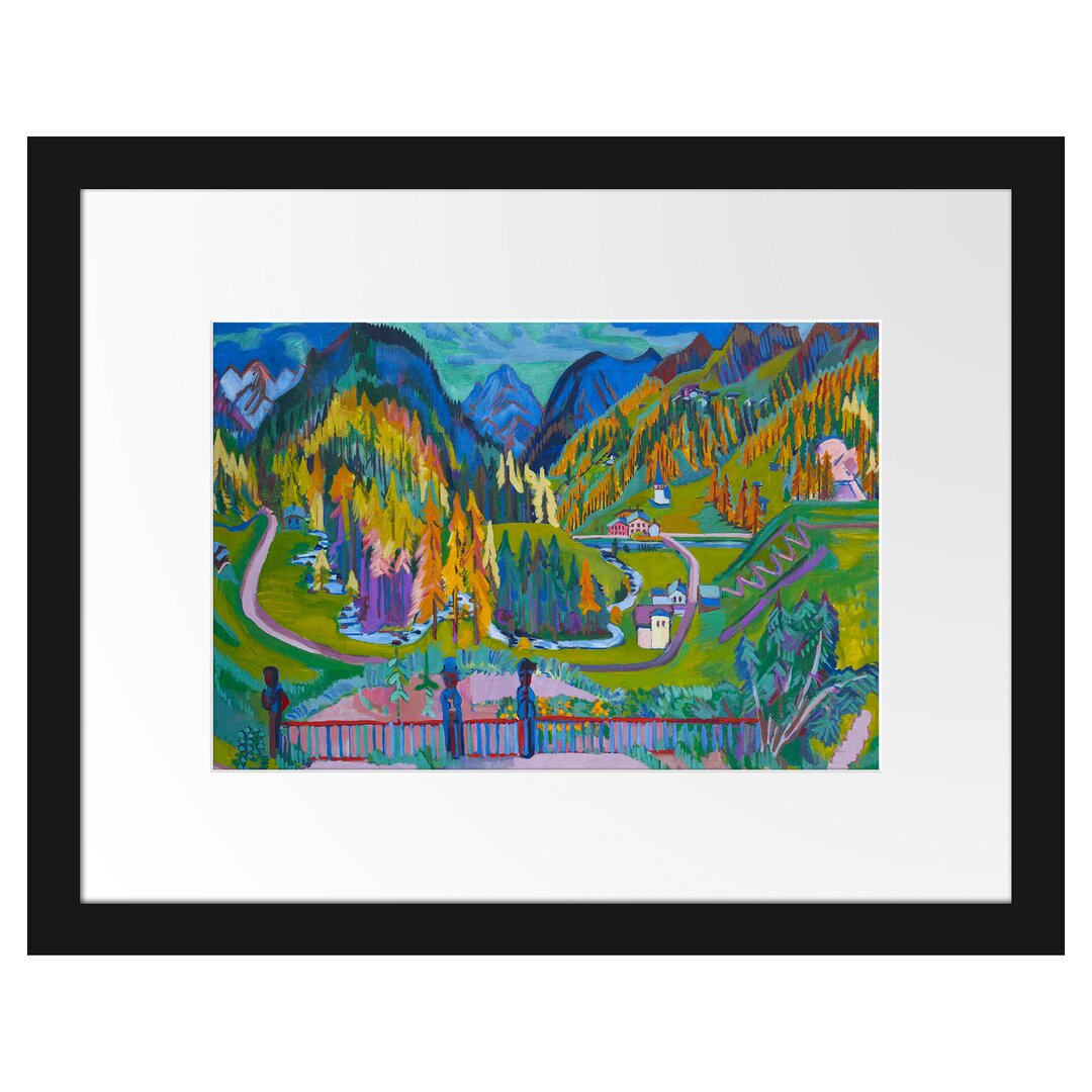 Gerahmtes Poster Sertig Valley in Autumn von Ernst Ludwig Kirchner