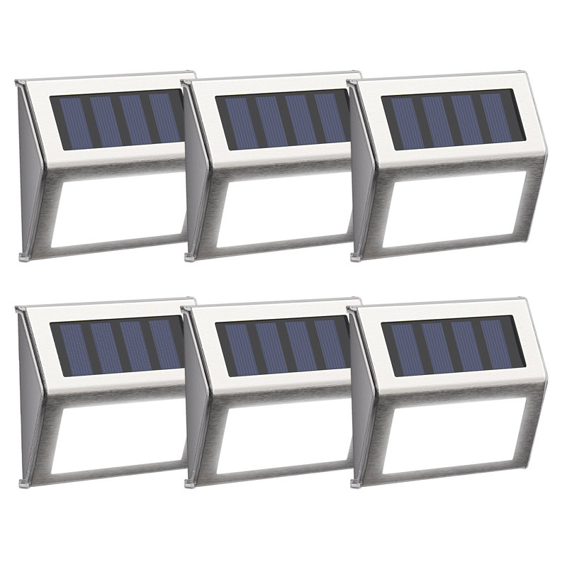 Marchepied intégré argenté à énergie solaire à DEL
