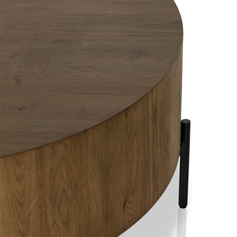 Table basse 4 pieds Aceton, Résine de chêne ambré