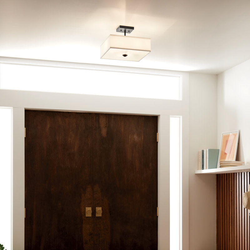 Holloway Semi Flush Mount, Olde Bronze, 10" H  X 14" W x 14" D