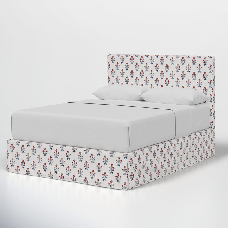 Lit tapissier Verona, Cappy Floral Red, Très grand lit
