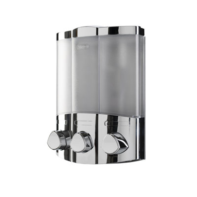 Wall Mounted Refillable Soap Dispenser 3x45ml Corner or Flat Mount