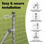 Vidaxl Fence Posts With Base Plates 13 Pcs Diameter32mm Galvanised Steel-114619061-114619062