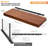 Set of 2 Acacia Wood Floating Shelves - Rustic Wall Storage with Mounting Brackets-1838313560-1838313561
