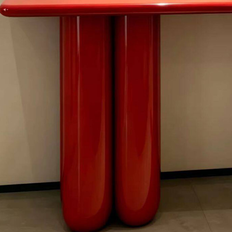 Console moderne de style nordique, 33.5" H x 70.9" W x 15.7" D, Red, Red, Red