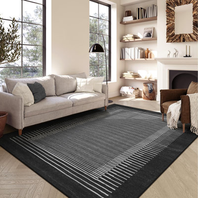 Tapis rayé berbère antidérapant pour filles Celeta