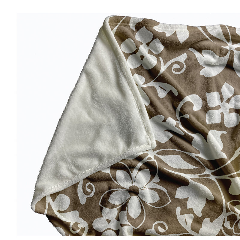 Jeté Love The Garden 30 "x 40" pour la Saint-Valentin, Doe brun floral 1, L 30 po x L 39,75 po