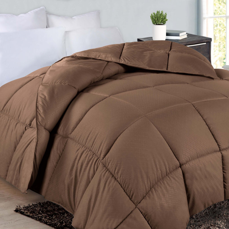 Édredon en duvet synthétique réversible toutes saisons Superior , Taupe, Simple/Simple XL