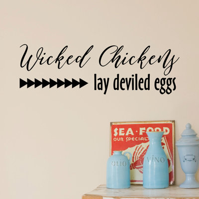 Adhésif décoratif "deviled poulets" avec des chevrons de cuisine