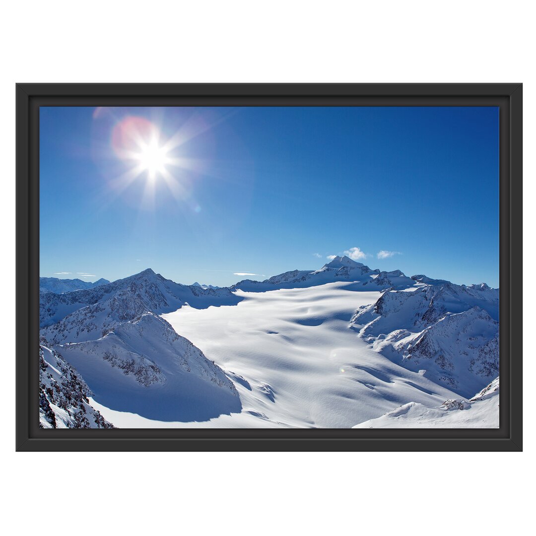 Gerahmtes Wandbild Atemberaubende Winterlandschaft