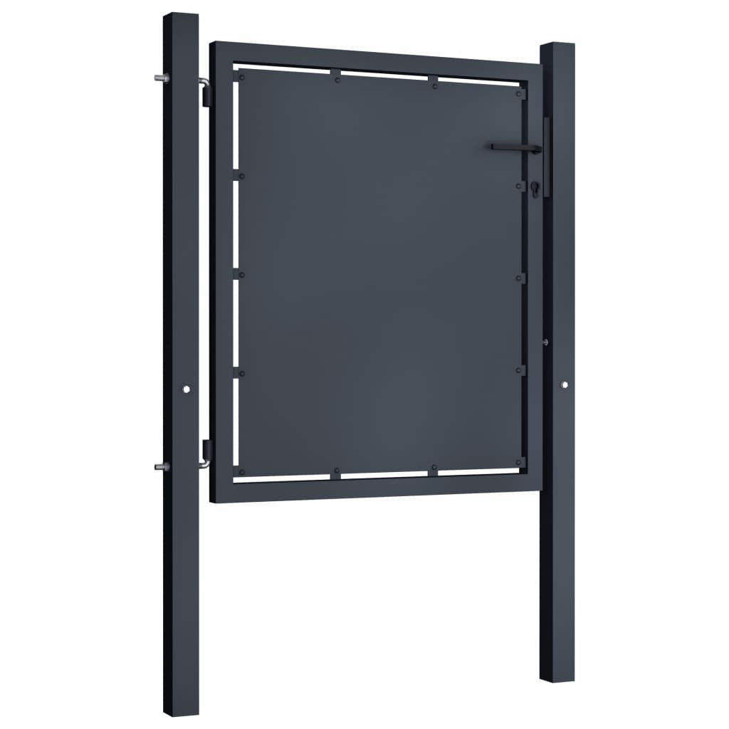 Messmer 125cm H x 100cm W Anthracite Metal Gate