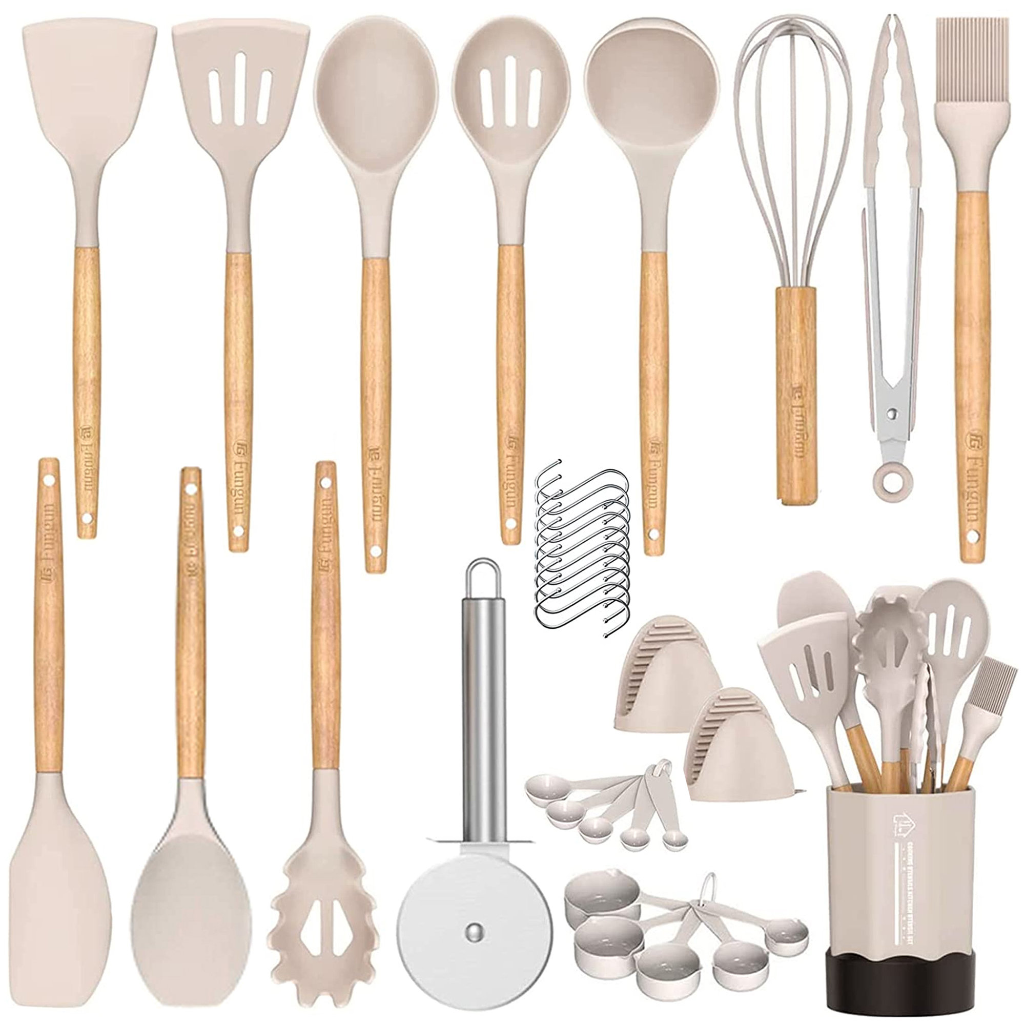 15 - Piece Cooking Spoon Set with Utensil Crock AIRPJ