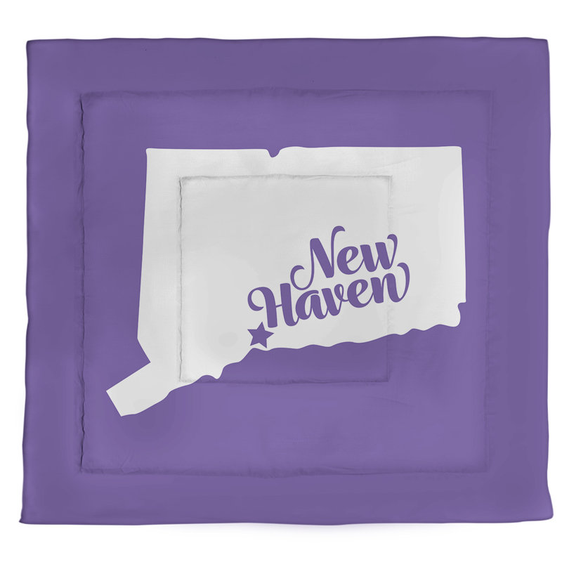 Connecticut Modern & Contemporary Polyester Percale Comforter, King Comforter, Purple