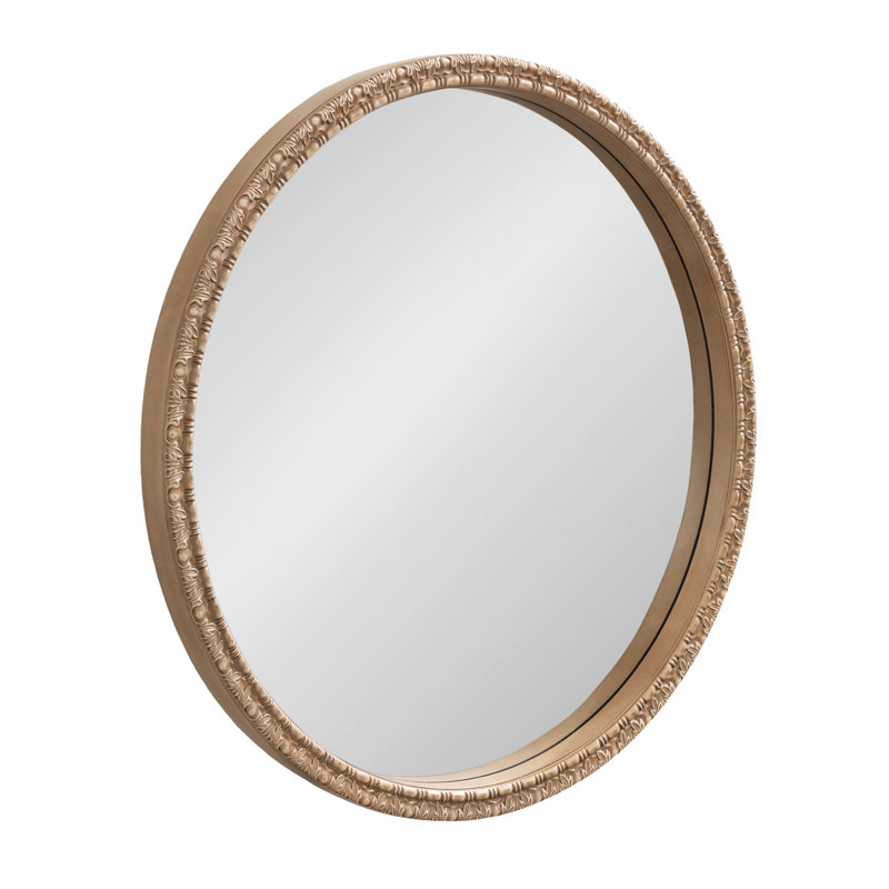 Miroir rond pour salle de bain, Naturel